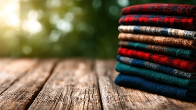 A vibrant display of stacked colorful knitted fabrics, showcasing various patterns and textures, perfect for crafting, fashion, or home decor inspirations and ideas.