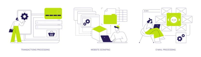 Business processes automation isolated cartoon vector illustrations se © Visual Generation