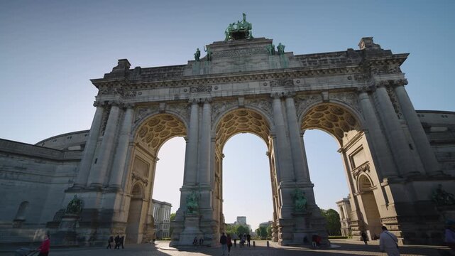 Brussels Belgium Triumphal Arch in Parc du Cinquantenaire