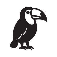Black toucan bird icon © Emam's Creation