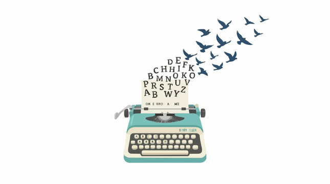 old typewriter with blank paper