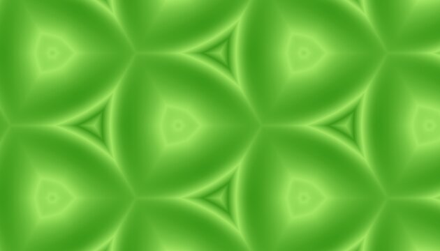 Abstract Green Rounded Triangular Geometric Pattern Background with Smooth Gradient