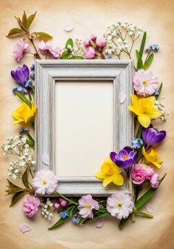 Spring's Embrace: A Floral Frame