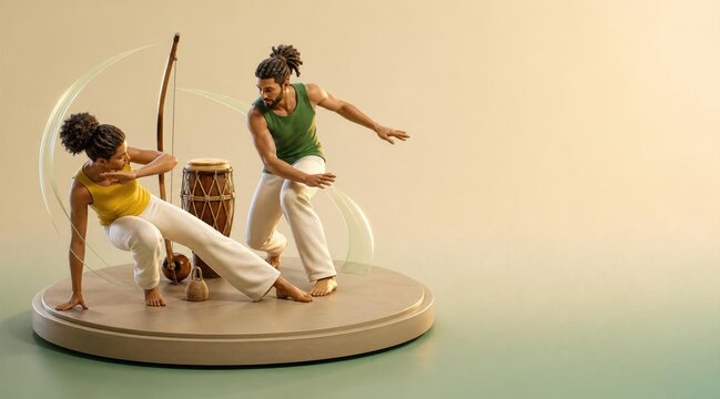 Dynamic cultural dance performance with traditional instruments