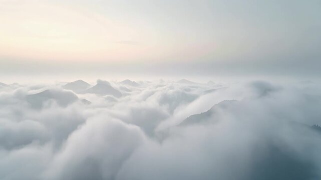Fog loop with mist drifting upward continuously gradient tones forming cinematic moody view