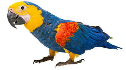 Blue and yellow macaw parrot with vibrant feathers © Ari
