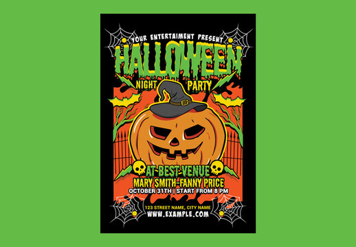 Halloween Night Party Flyer Template
