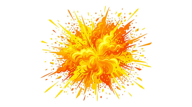 Vibrant Orange Yellow Explosion Blast.