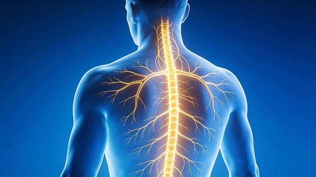 Human spine and nervous system
