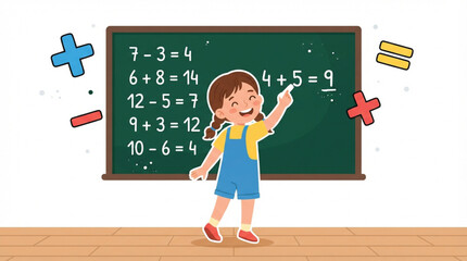 girl writing on a blackboard © sadia