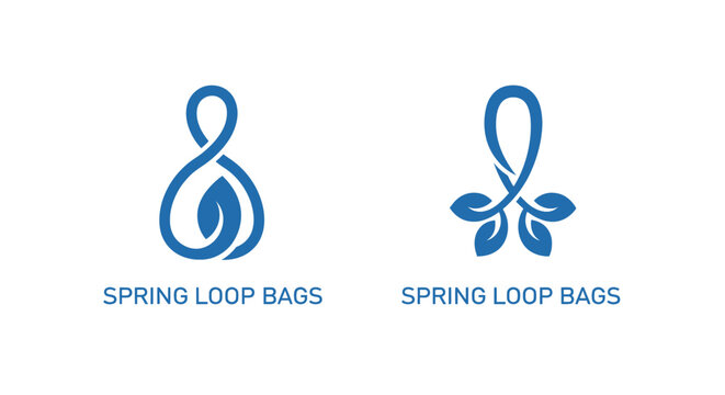 Blue spring loop bungee cords with hooks isolated.
