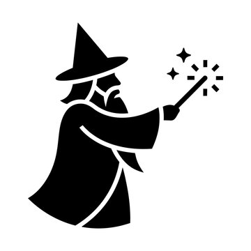 wizard glyph icon