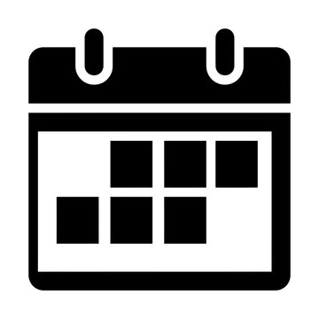 calendar sheet glyph icon