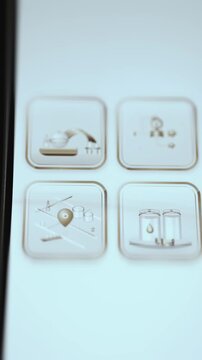 LNG Operations App Icon Grid with Loading Storage and Site Tiles