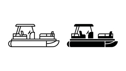 Pontoon Boat Icon Duo © Gfd