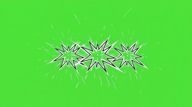 Sparkling Glittering Abstract Shapes Forming on Green Screen Background with Subtle Motion