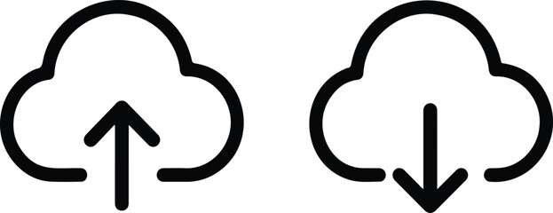 Fototapeta premium Art & Illustration Technology icon, black and white.