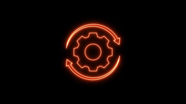 Animated setting sync icon animation