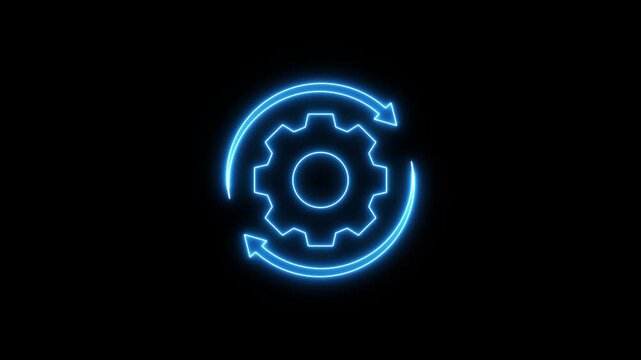 Animated setting sync icon animation