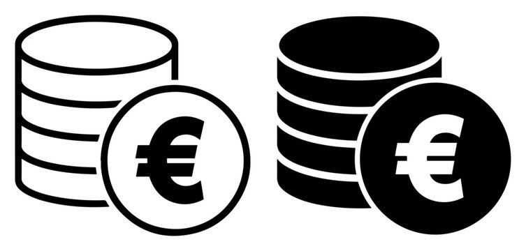 money coin stack icon vector