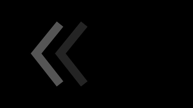 White arrow pointing left on black background. direction symbol indicating back or previous page. simple pointer showing opposite direction.