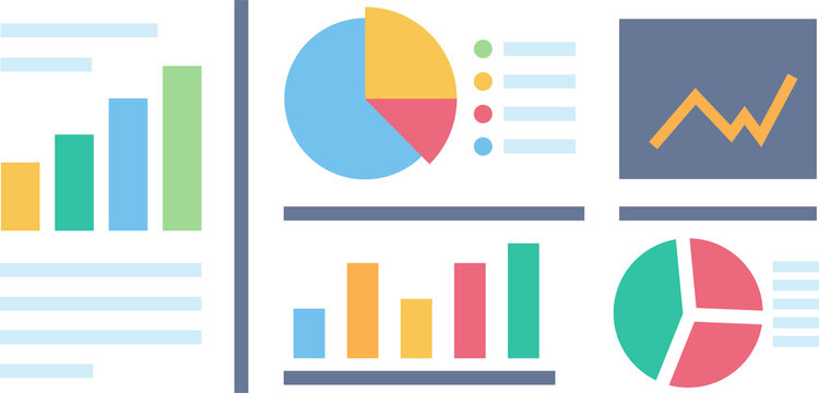 data analytics charts infographic clipart vector shape