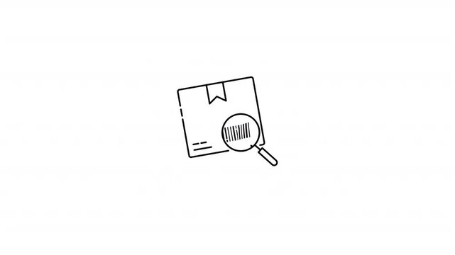 Package With Barcode Search Icon