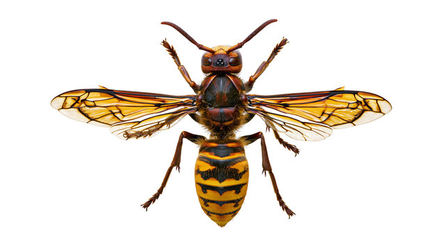 Asian Giant Hornet Vespa mandarinia insect top view