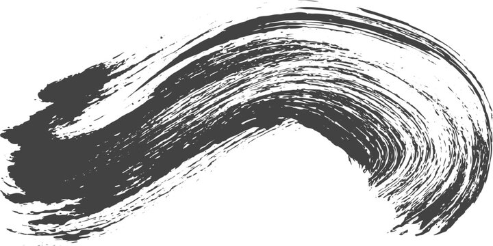 Hand Drawn Grunge Wave Brush Collection Featuring Dry Brush Strokes, Distressed Texture and Creative Design Elements.