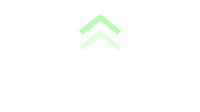 Arrow icon swipe up animation green background. UP directional arrow loop animation. Animated arrows for the overlay video layer. arrow directional.