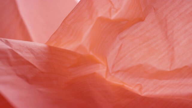 abstract geometric shapes in a neutral digital rendering with orange, pink, and white colors on a static background with no specific setting and no camera movement.