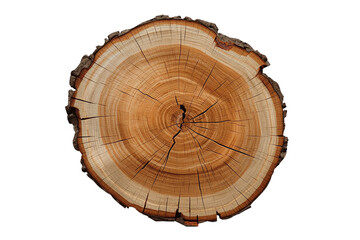 Obraz premium Natural round tree trunk wood slice isolated