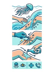 Fototapeta premium Cartoon Vector Illustration of Men Women and Girl Swimming in Pool Active Summer Sports People Design