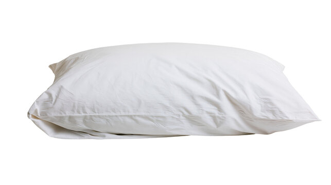 Soft white pillow with fabric folds
