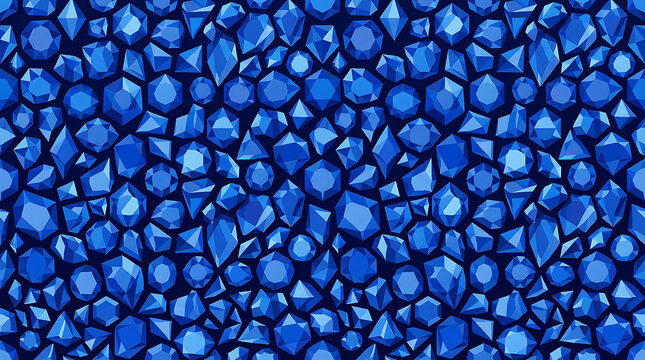 Blue crystal gem pattern showcases a repeating arrangement of faceted polygonal shapes gems geometric texture surface mineral