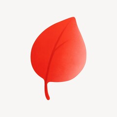 Obraz premium Vibrant red leaf illustration