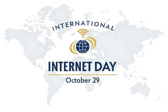 International internet day concept with globe and network symbol, internet