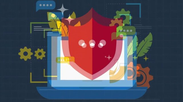 Modern Cyber security concept with characters. Data security, protected access control, privacy data protection. Modern flat style for landing page, web banner, infographics