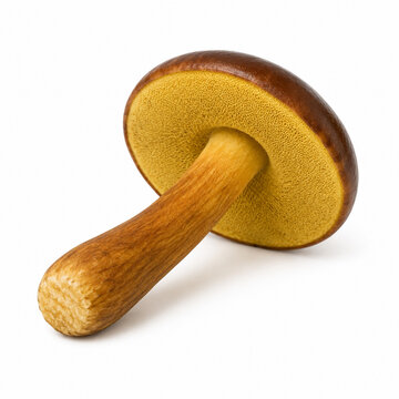 Bay bolete mushroom showing gills and stalk