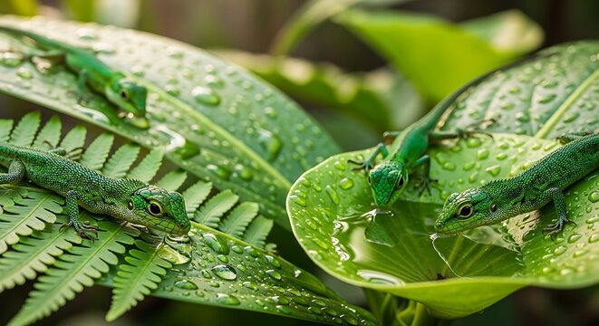 green leaf with water drops