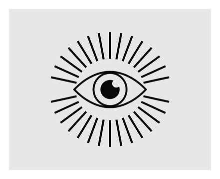 Minimalista del s&iacute;mbolo del ojo que todo lo ve