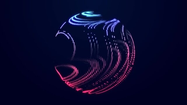 Future-proof internet infrastructure and big data visualization via digital streaming. 3D rendering.