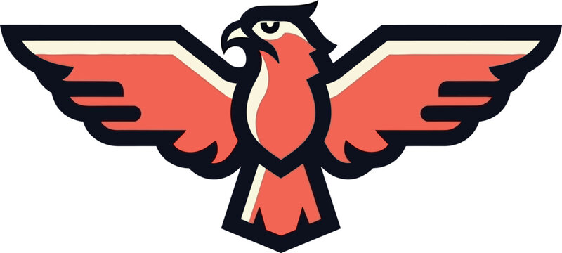 Falcon bird logo mascot vector illustration