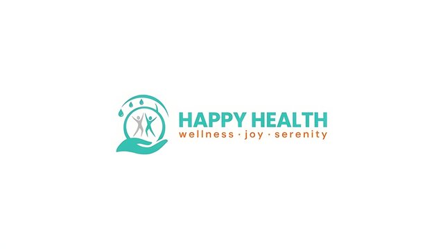 Happy Health logo representing wellness joy and serenity in vibrant modern design