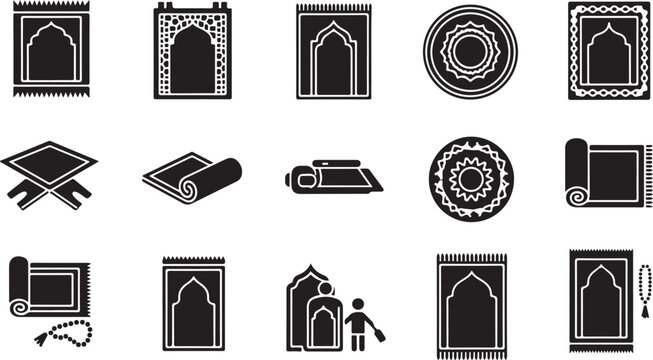 Black and white line of doors and architectural symbols with people and abstract line doors architecture