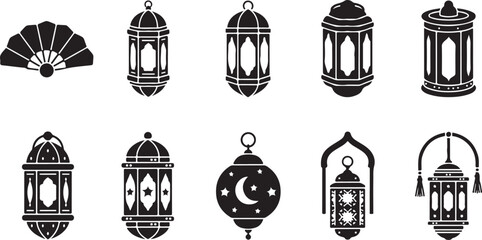 Black and white of vintage and modern lighthouses with nautical stars and anchors beacon maritime © DS STORE