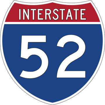 Interstate 52 I 52 Highway Sign Icon Vector Symbol