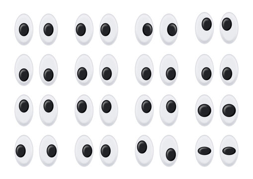 Many googly eyes watching in different directions