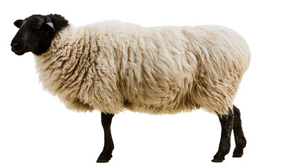 Black headed sheep with thick woolly fleece © Maria