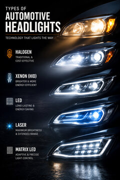 Autoscheinwerfer, Scheinwerfer, Fahrzeugbeleuchtung, Autolicht, Lichttechnik, Halogen, Halogenscheinwerfer, Xenon, Xenonlicht, Xenonscheinwerfer, LED, LED Scheinwerfer, Matrix LED, Matrixlicht, Laserl